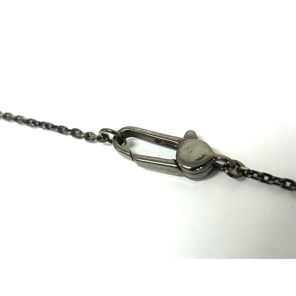 Gucci Necklace Cutout G Cross Black SV 925
