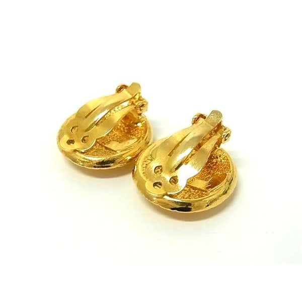 Gianni Versace Earrings Medusa Gold Metal Ladies