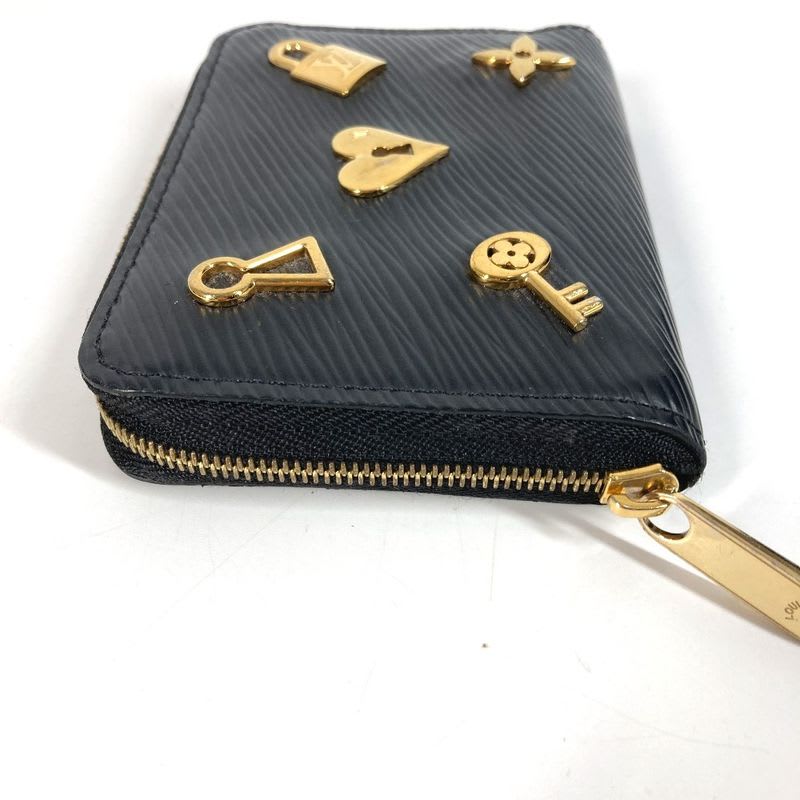 Louis Vuitton Coin Case Zippy Purse Epi Leather Noir Black