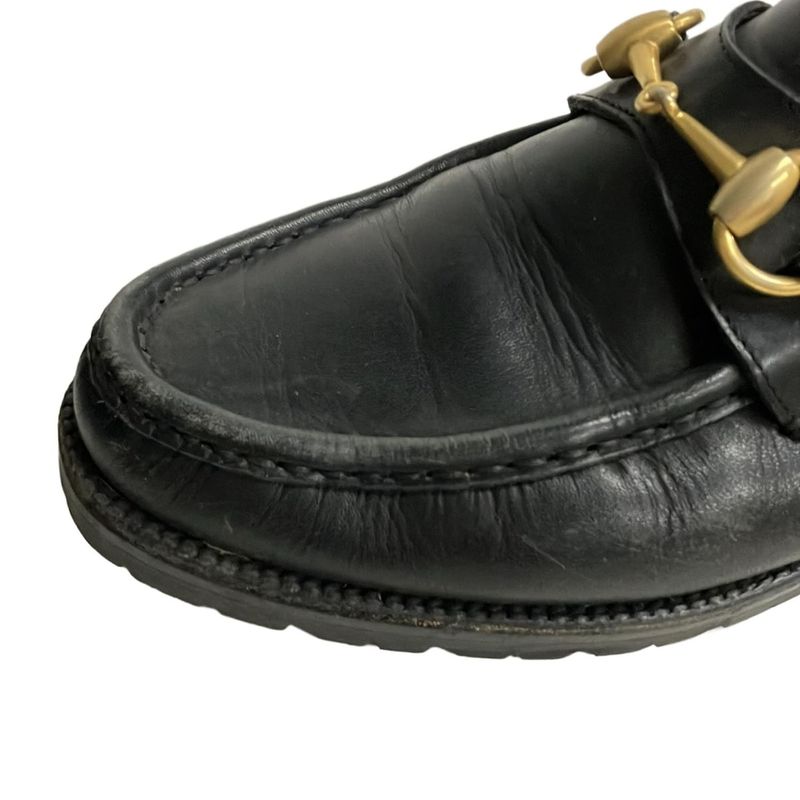 Gucci Short Boots 37 C Women's Horsebit Moccasin Boots 1040088 Black Size37