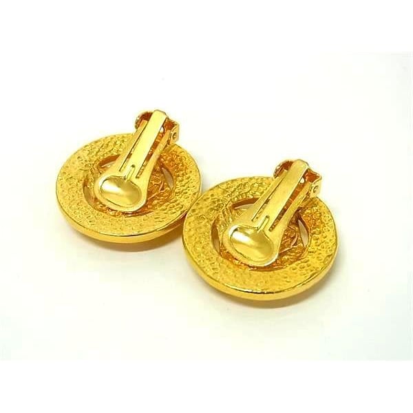 Gianni Versace Earrings Medusa Gold Metal Ladies