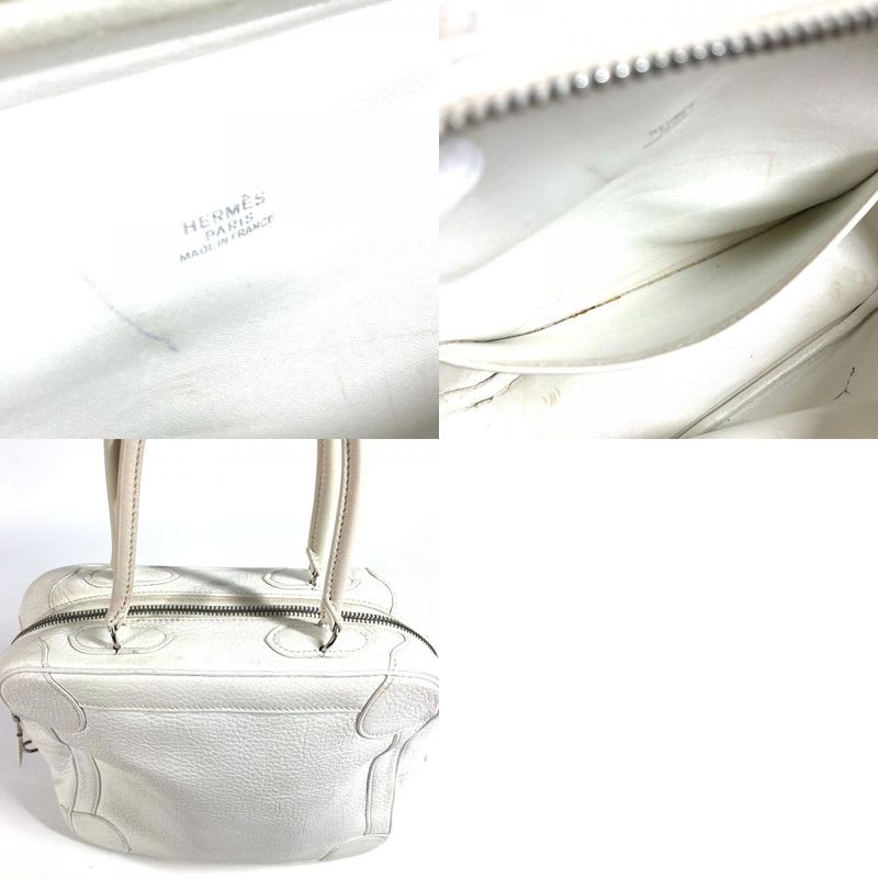 Hermes Handbag Omnibus PM Leather White