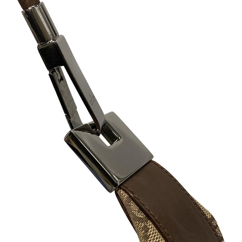 Gucci Shoulder Bag GG Pattern 13812 Beige X Dark Brown Leather