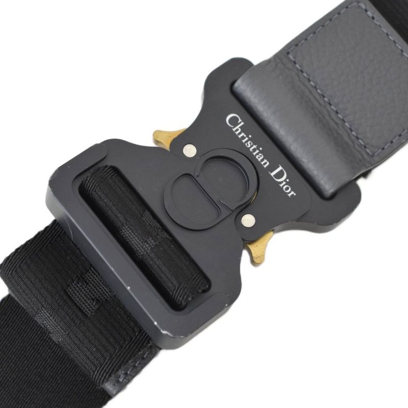 Christian Dior Atelier Logo Saddle Bag Shoulder Bag Gray