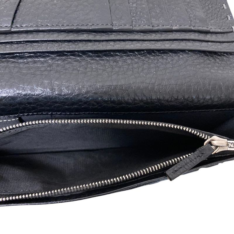 Fendi Selleria Continental Long Wallet Black Men's