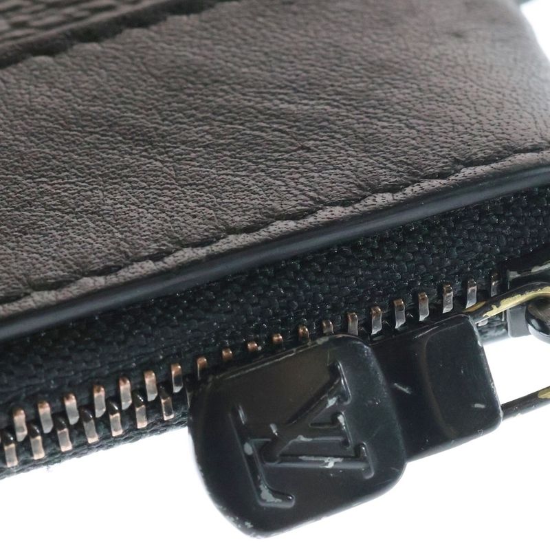 Louis Vuitton Monogram Eclipse Pochette To Go Clutch Bag Black M81569 RFID
