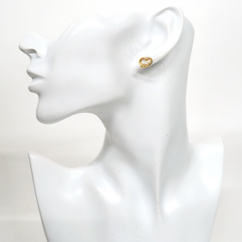 Tiffany & Co Earrings Open Heart 18K Yellow Gold Yellow Gold Women's