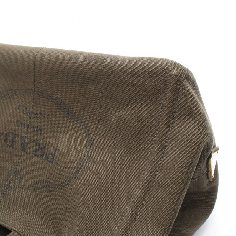 Prada Tote Bag Canapa 1bg642 Khaki Canvas Canapa Tote Ladies Used B