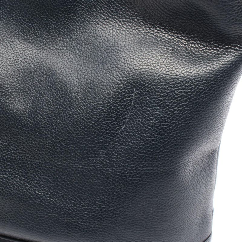 Gucci Shoulder Bag Interlocking G 001 14 0934 Navy Leather