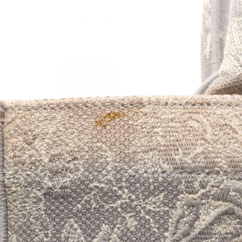 Christian Dior Tote Bag BOOK TOTE Medium Toile De Jouy Ivory Gray Canvas Book