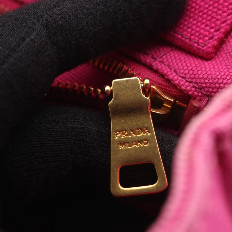 Prada Tote Bag Canapa Pink Canvas 2-Way