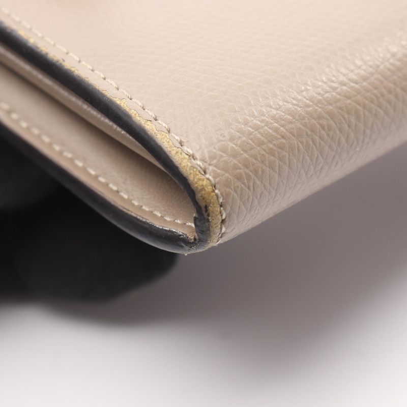 Fendi Bifold Long Wallet F Is 8m0251 Beige Leather F Is Long Wallet Ladies Used