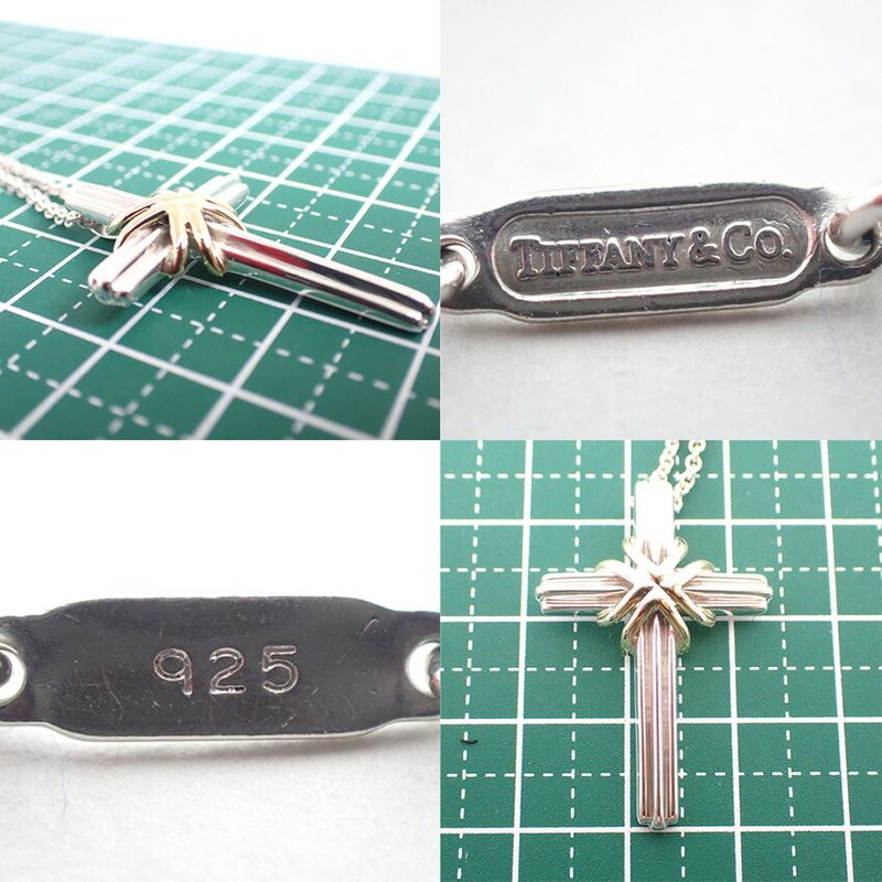 Tiffany & Co 925 750 Signature Cross Necklace J126-2