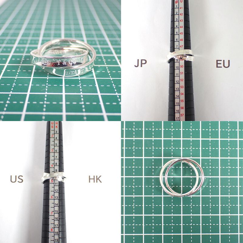 Tiffany & Co925 1837 Interlocking Circle Ring No 8 J126-15