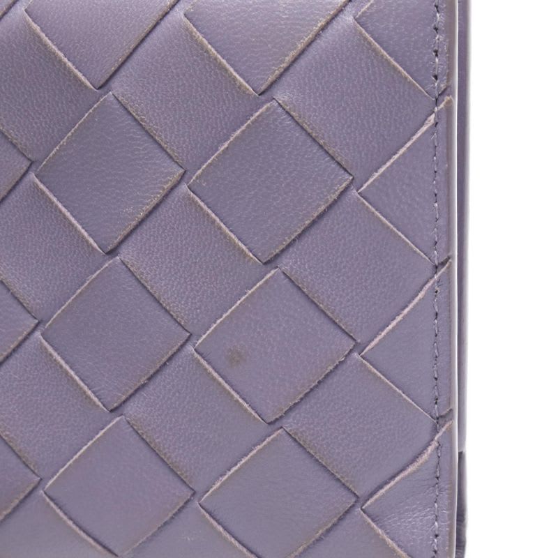 Bottega Veneta Bifold Wallet Intrecciato Purple Leather