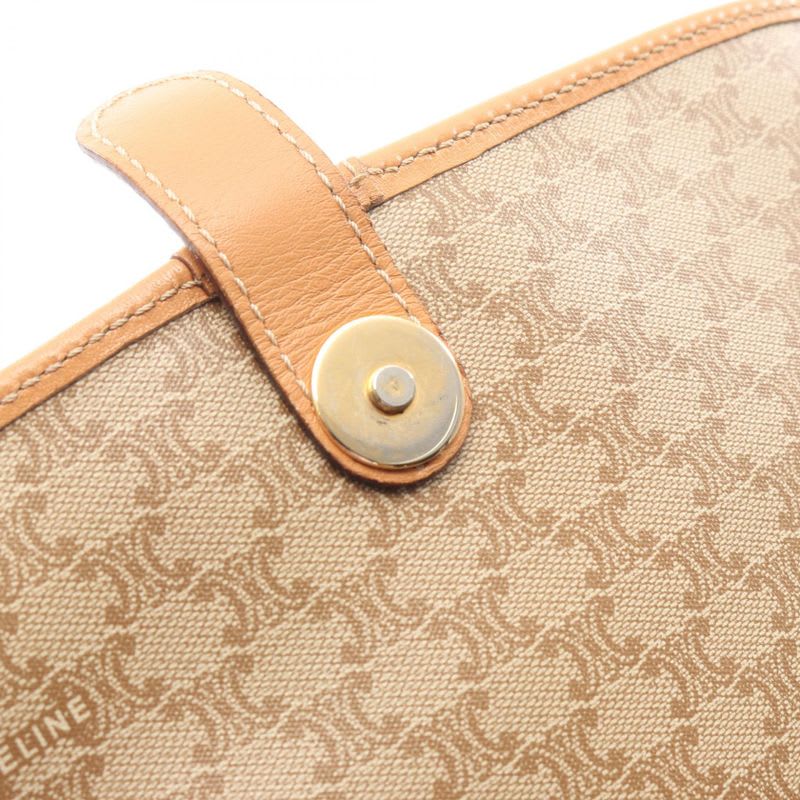 Celine Shoulder Bag Macadam Beige Leather