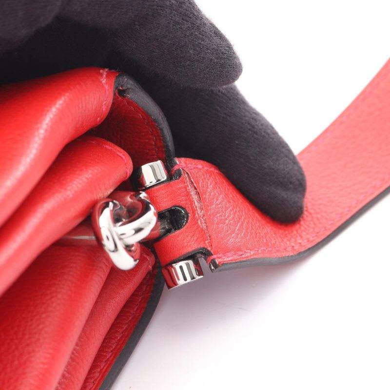 Hermes Shoulder Bag Opry 24 ck Geranium Rose Azalea Leather