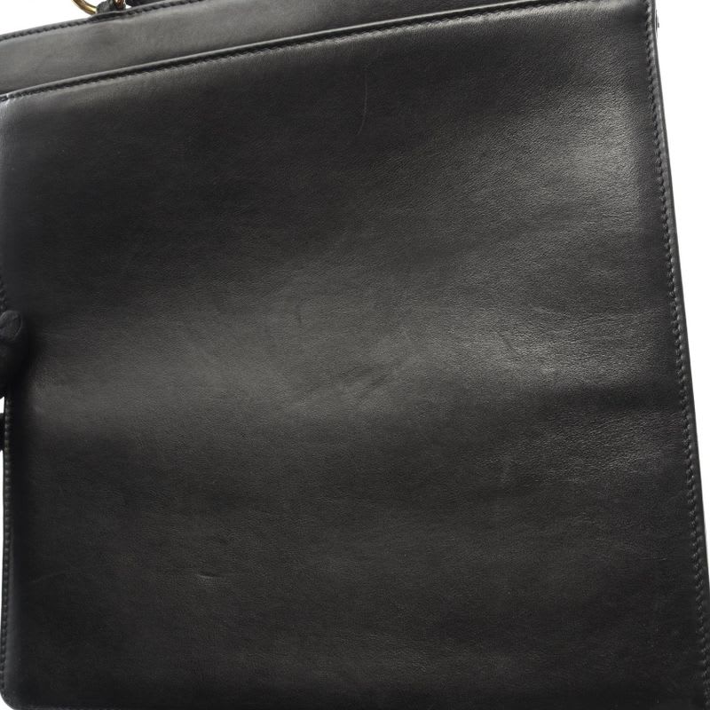 Chanel Tote Bag Black Lambskin Logo Handbag Ladies