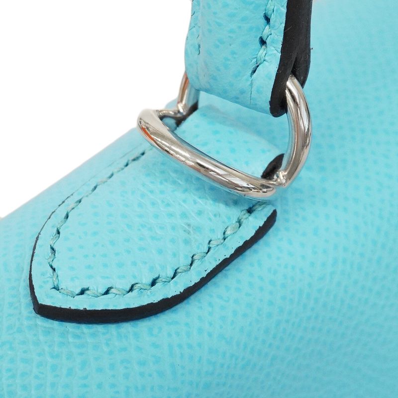 Hermes Handbag Kelly 25 Vaux Epson Celeste Silver Hardware U Engraved 2way Bag