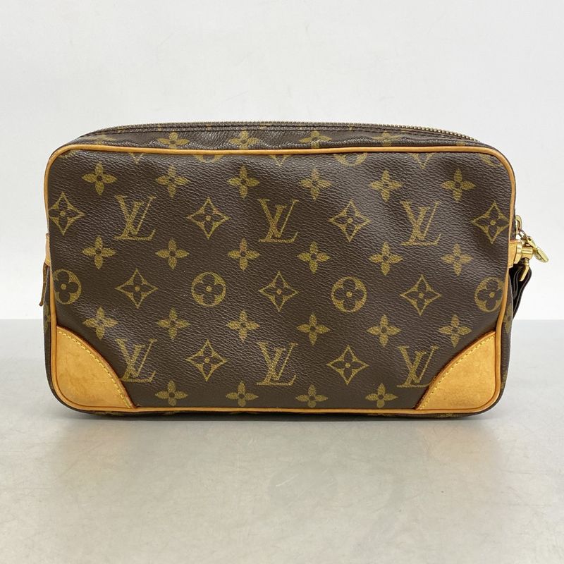 Louis Vuitton Clutch Bag Monogram Marly Dragonne GM M51825 Brown Men's