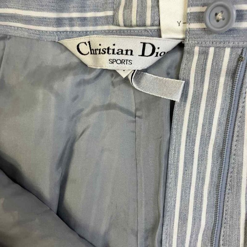 Christian Dior Sports Center Press Pants Striped Pants M Sky Blue