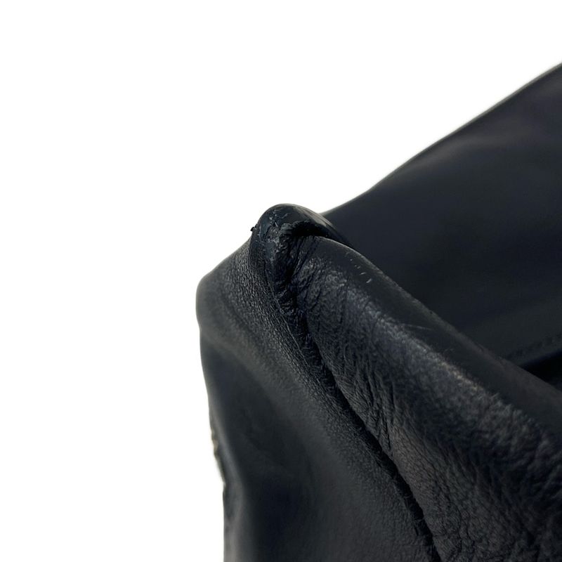 Balenciaga Tote Bag Paper A4 357331 Dark Navy Leather