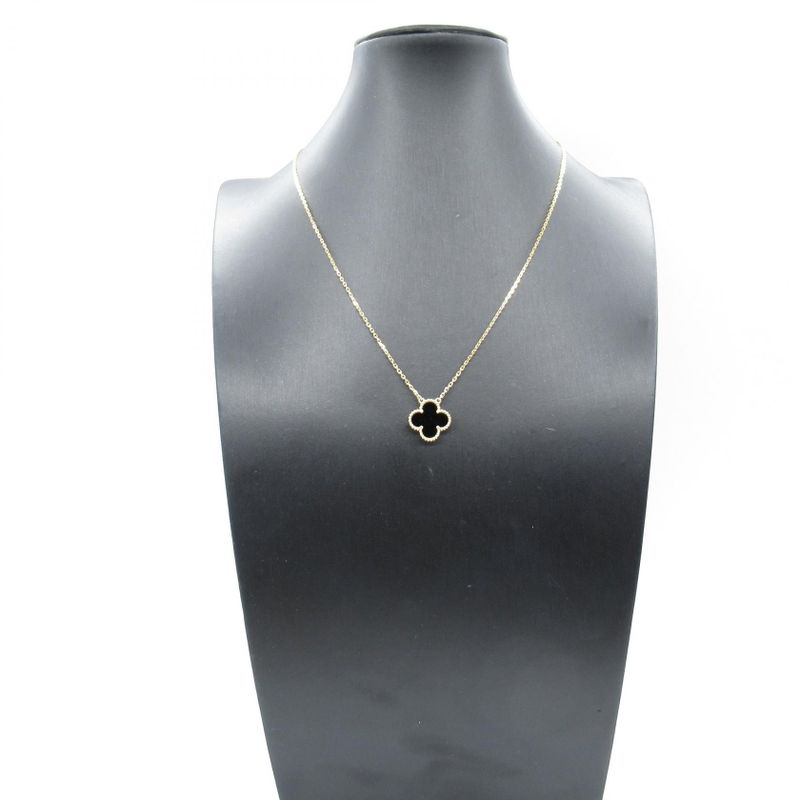 Van Cleef & Arpels Necklace Vintage Alhambra Necklace Onyx Vcara45800 Neck