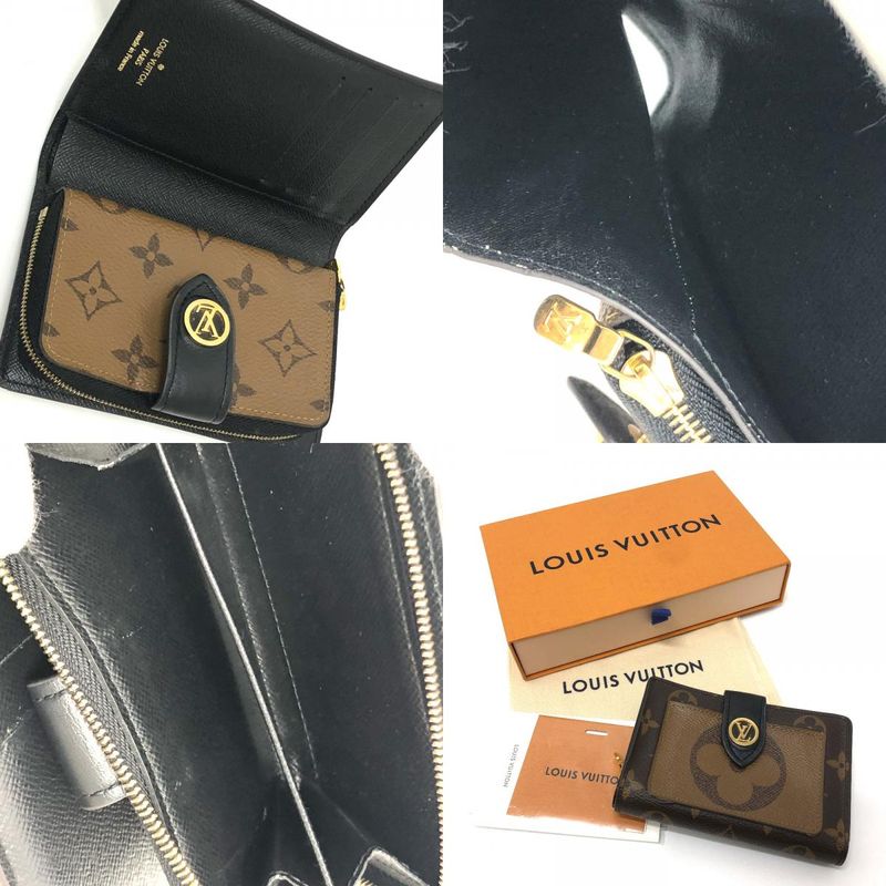 Louis Vuitton Bifold Wallet Portefeuille ・juliette M69432 Monogram Reverse
