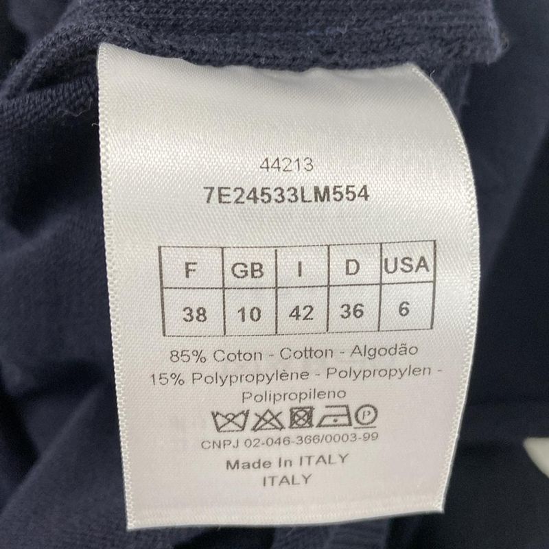 DIOR Christian Dior Long Sleeve Sweater Size I 42 Women's - Navy