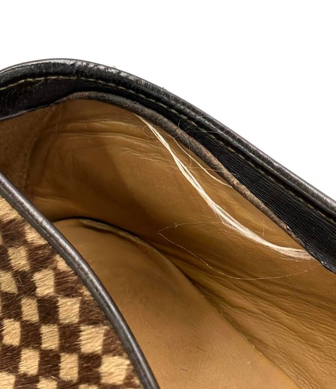 Louis Vuitton Square Toe Slip-on Haraco Damier Sauvage Men's SIZE 6.5 (S) Louis