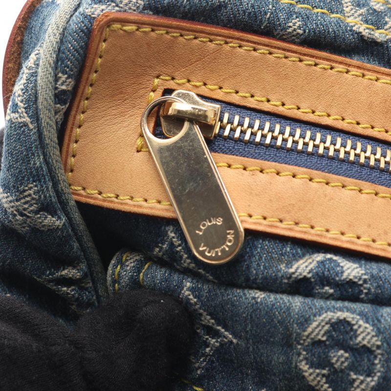 Louis Vuitton Handbag Neo Speedy M95019 Blue Denim Leather Neo Speedy Ladies