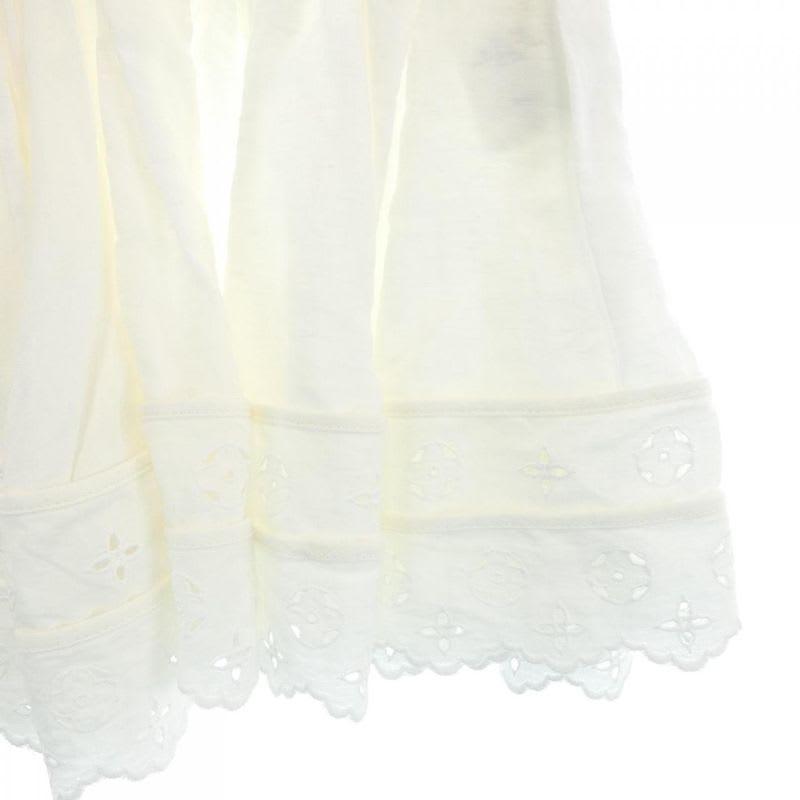 Louis Vuitton Broderie Anglaise Monogram Ruffle Skirt Fnjb 01 O92