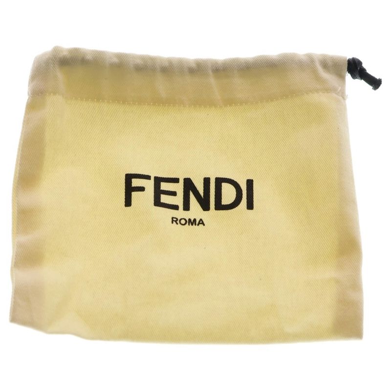 Fendi Zucca Pattern Strap You Long Back Shoulder Strap Gray Black 8av077