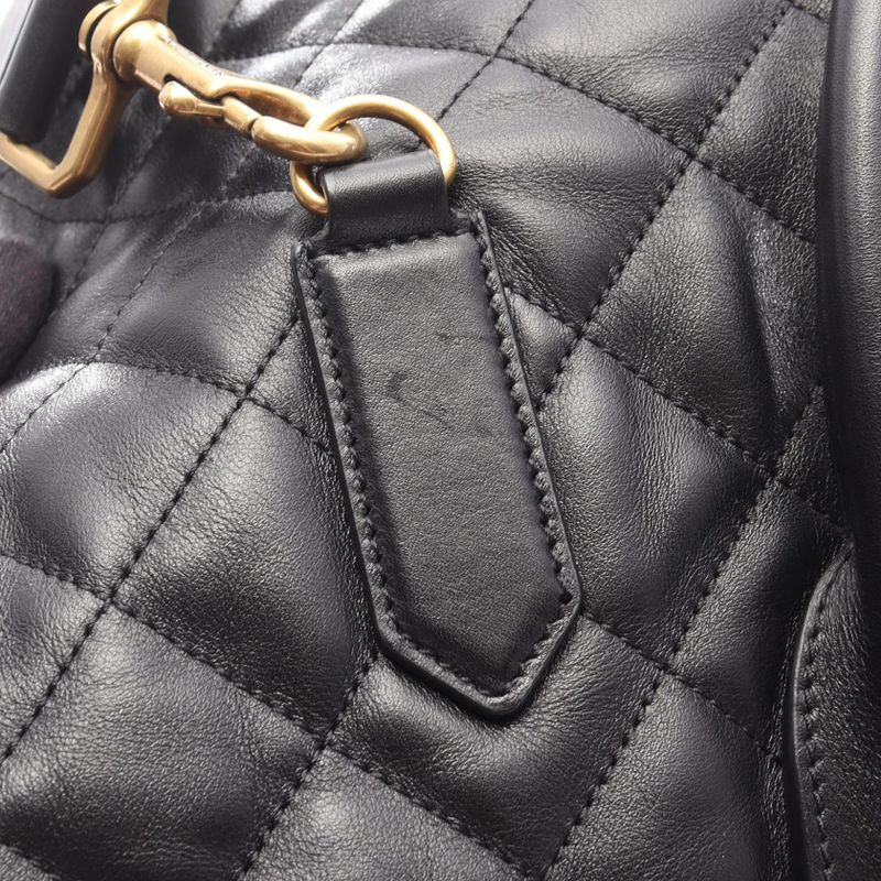 Saint Laurent Paris Boston Bag ES Giant Black Leather ES Giant Travel Bag