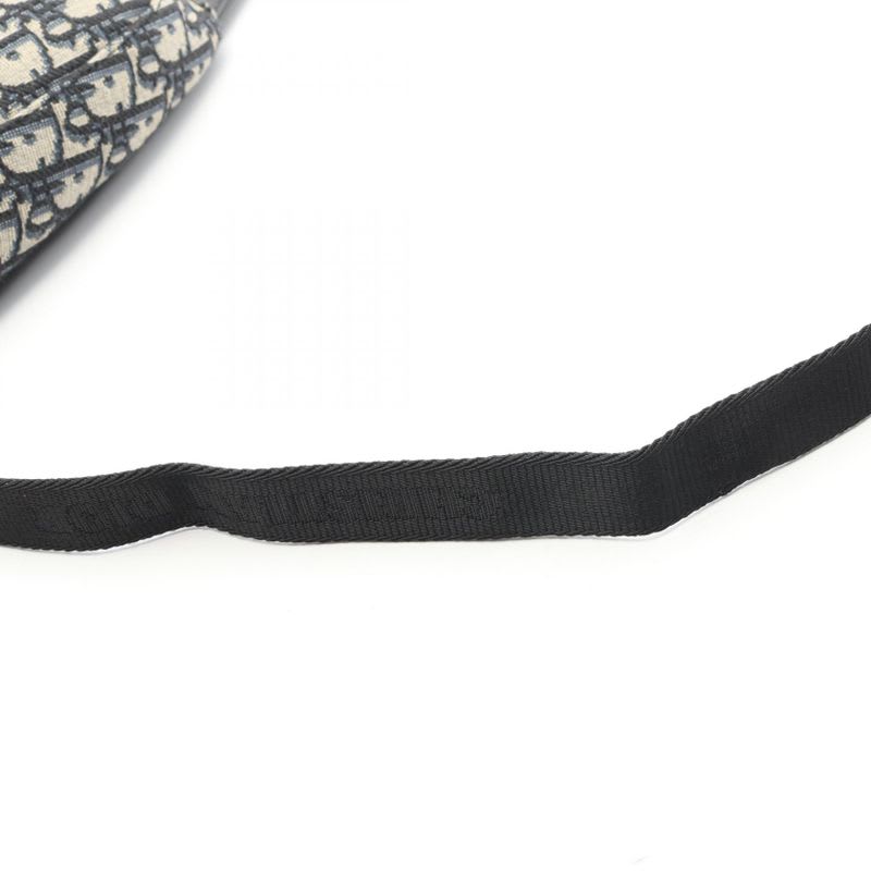 Dior Waist Bag Body Scarab Oblique Navy Canvas Leather