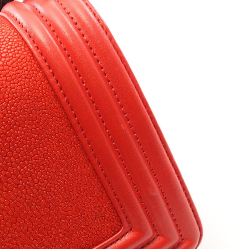 Chanel Shoulder Bag Boy Chanel Small Red Lambskin Boy Chanel Chain Shoulder