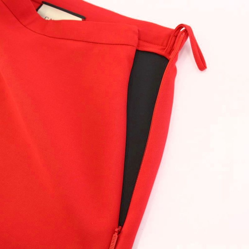 Gucci Tight Skirt Knee Length 38 Red 619479 KH