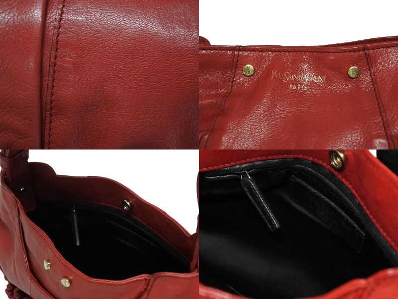 Saint Laurent Mombasa Hobo Handbag Cotton Leather Deer Antler — view 8