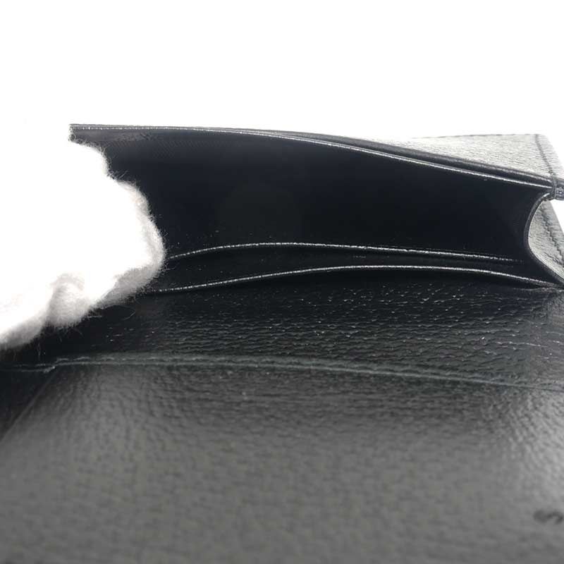Gucci Double Authenticity Card Case 428737 Black Leather