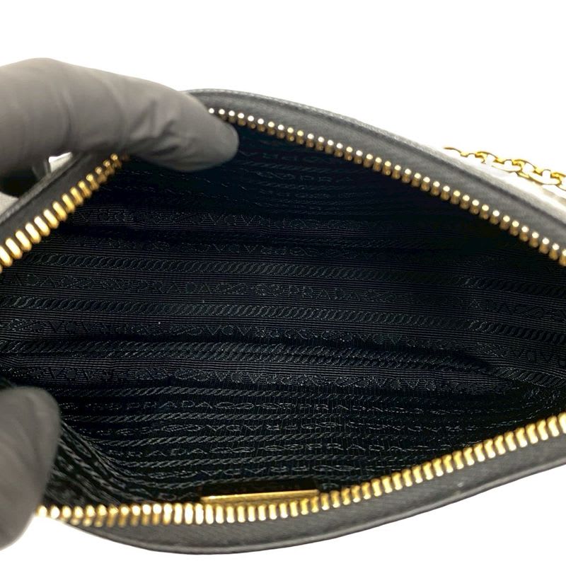 Prada Triangle Logo Hardware Saffiano Leather 2-Way Shoulder Bag