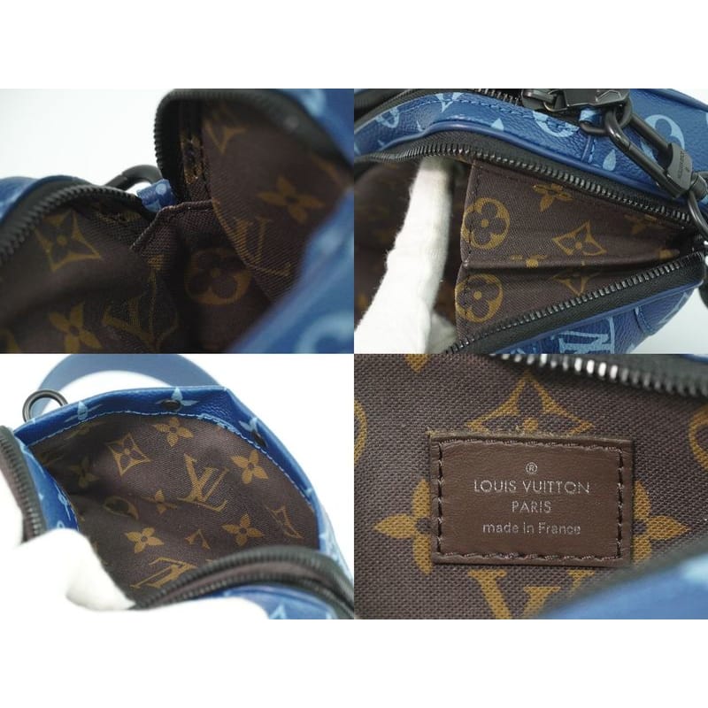 Louis Vuitton Nano Alpha Wearable Wallet Monogram Navy Shoulder