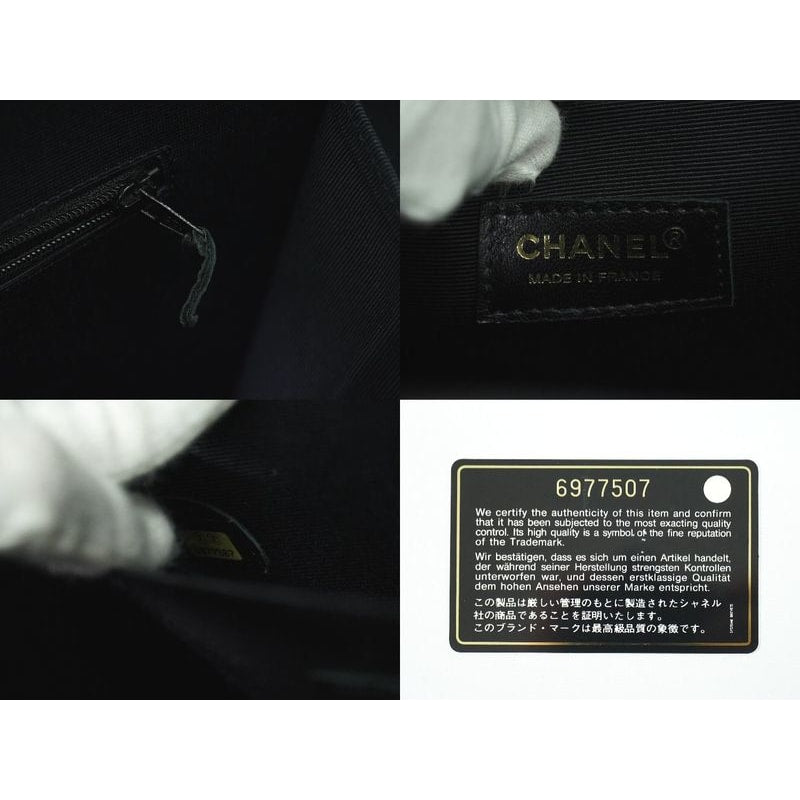 Chanel Mademoiselle Coco Vintage Handbag Patent Leather Black