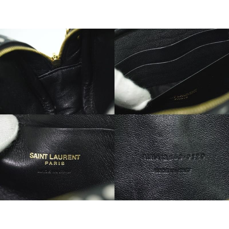 Saint Laurent Lou Tassel Dot Chain Shoulder Bag Pochette Leather