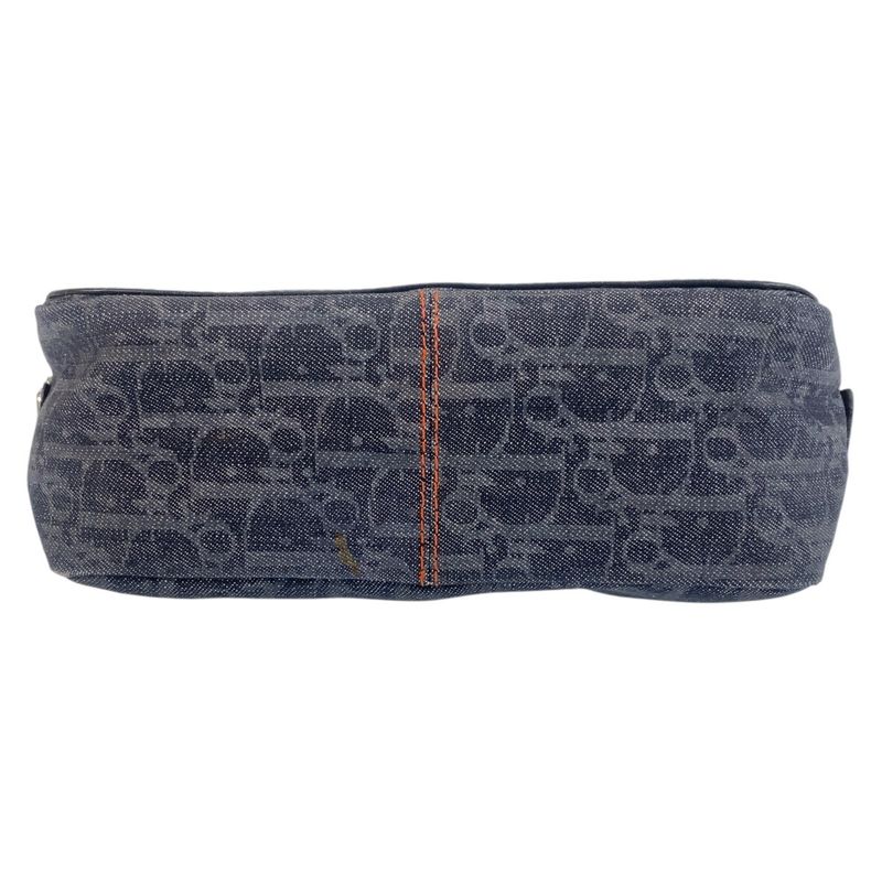 Dior Flightline Trotter Navy Black Orange Canvas Shoulder Bag Pochette Women's