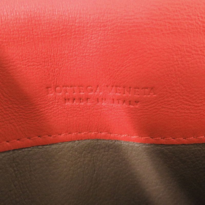Bottega Veneta Intrecciato Leather Red Long Wallet Red 0787 Bottega Veneta