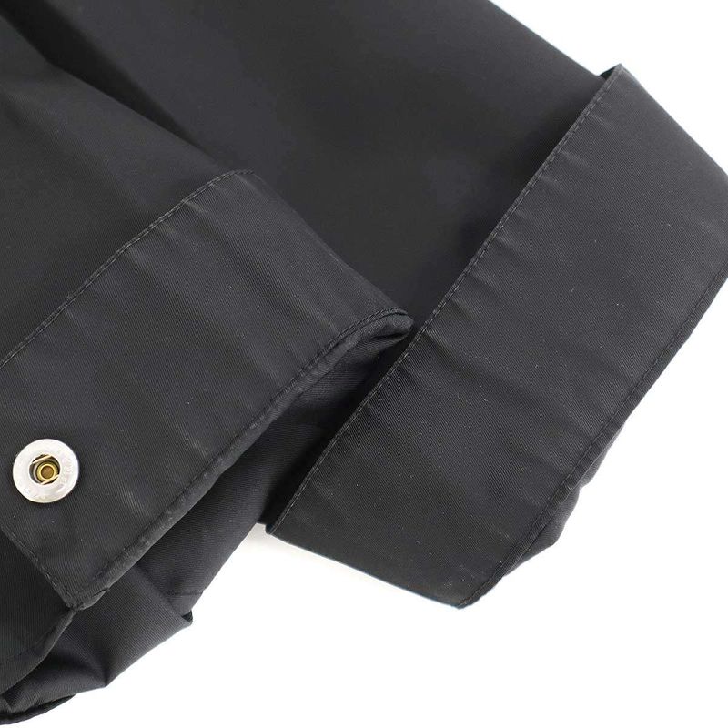 Prada Re-nylon Logo Plate Zip Up Nylon Shirt Jacket Sc810 16HH Black M