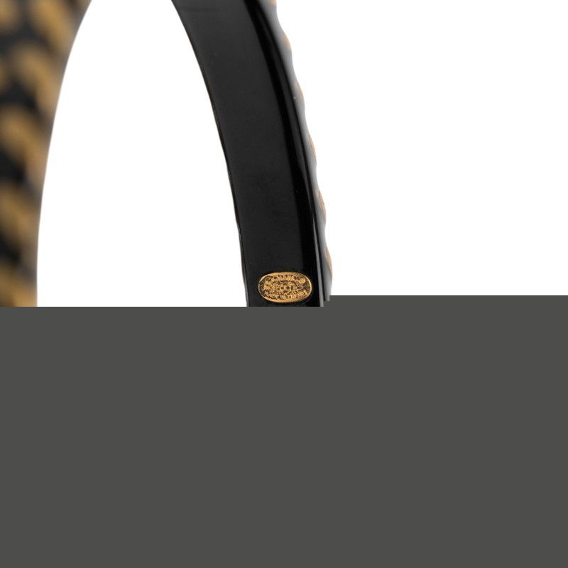 Chanel Vintage Gold Black Plated Ladies Chanel