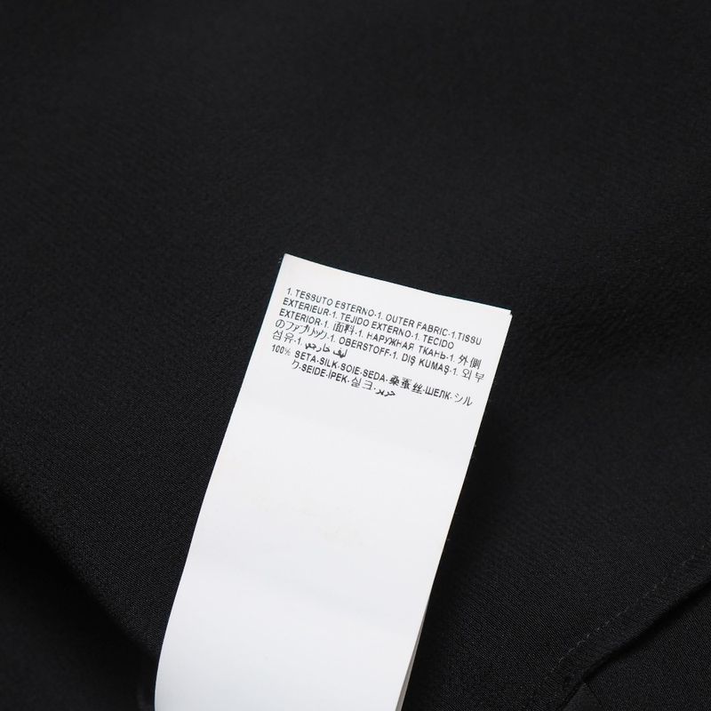 Versace Long Sleeve Shirt 38 Silk Satin Blouse Piping Medusa Button