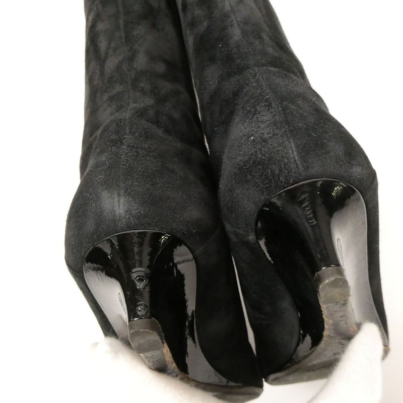 Bottega Veneta Long Boots 36.5 Suede Wedge Sole