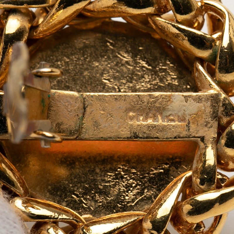 Chanel Coco Mark Ear Motif Gold Plated Ladies Chanel